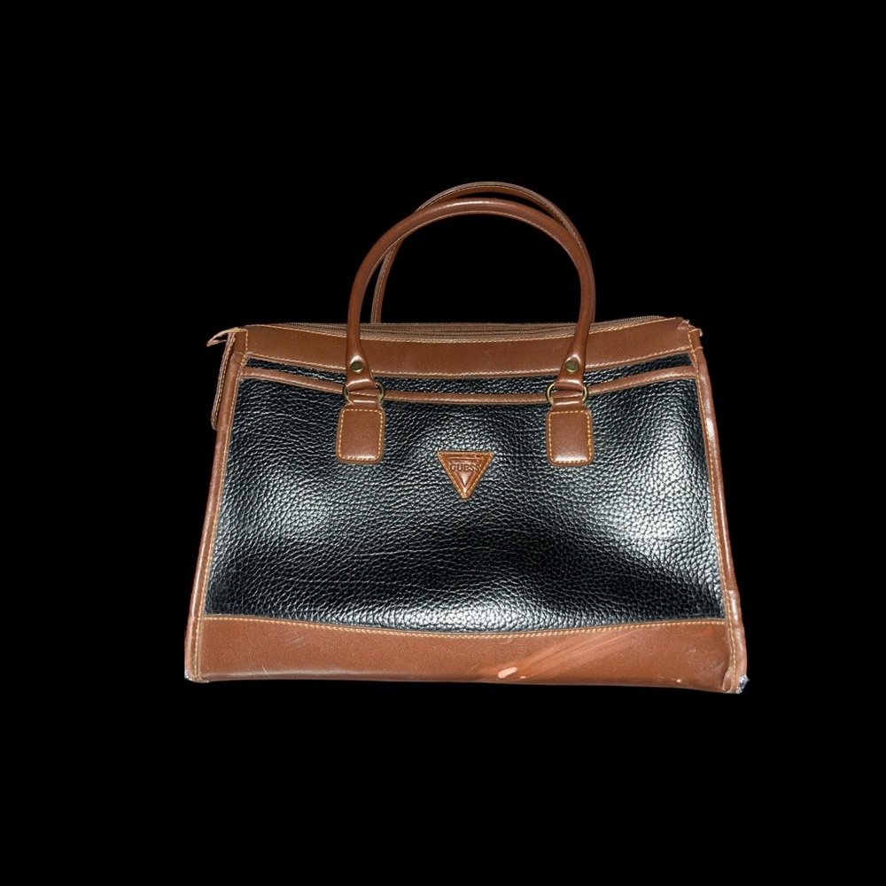 Black Leather Guess Handbag